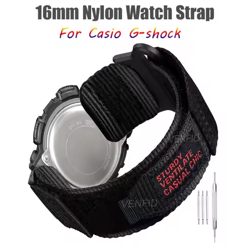 16mm Sport Nylon Watch Band Loop Compatible For Casio G-Shock DW-5600/8900, GA-100/GB 5600/GB-5600/G