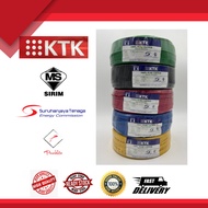KTK/MILLION Kabel PVC Cable 1.5MM² Insulated 100% Pure Copper Cable (SIRIM Certified)