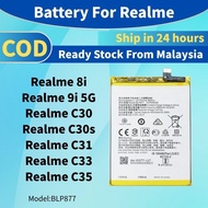 Battery Bateri Compatible For Realme 8i C35 C30 C31 C30S C33 Batery Realme 9i 5G