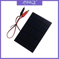 QUU 2 5W 5V Solar Charging Panel Portable Solar Panel With Alligator Clips