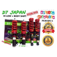 D7 JAPAN ADJUSTABLE HI LOW BODY SHIFT MYVI KELISA KENARI VIVA KANCIL AXIA BEZZA ALZA MYVI 18 NEW ABS