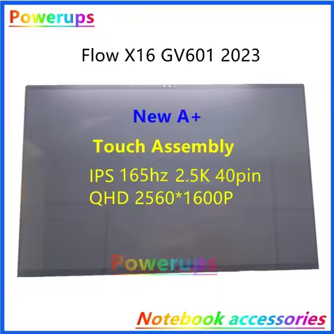 New A+ Laptop LCD/LED Screen Assembly Frame For Asus ROG Flow X16 GV601 2022 2023 RTX40 IPS QHD 2.5K