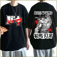 [Op056] อนิเมะ Baki Die Grappler T Hemd Yujiro Hanma Männer 100% Baumwolle Kurzarm เสื้อยืดลำลอง Kle