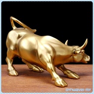 [Dynwave1feMY] Resin Ox Figurine Fengshui Ornament Gold Resin Bull Decor Handmade Craft for Hotels, 