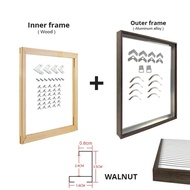 กรอบรูปโลหะอะลูมิเนียมสีดำทอง ขนาด 40x50 50x70 60x9 ตกแต่งบ้าน งานศิลปะ งานฝีมือ งานศิลปะ งานฝีมือ