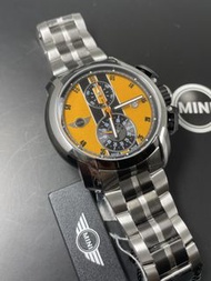 🌟Mini Cooper STEEL Men Watch MINI38 BRAND NEW 全新  Battery Watch 石英手錶 44mm orange dial  swiss made ch