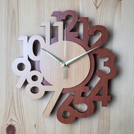 Jam Dinding Wall Clock Style Wooden Clock JAM DECOR 30cm