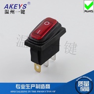 3Pcs KCD3-102FS-N Rocker Switch Integrated Waterproof With Red Light 2-position 3-pin 13.5 * 31