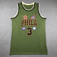 Embroidered Basketball Jersey No. 76 Players No. 3 Iverson Jersey Mesh Sports Jersey Training Jersey