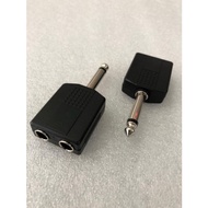 MIC JACK CONNECTOR T MONO MALE 1 TO 2 MIC FEMALE 1-2 Dimensions size: 6.7 cm x 2.8 cm (length x widt