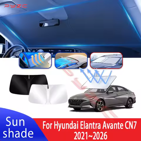 Car Sun Visor For Hyundai Elantra Avante CN7 2021~2026 Auto Front Windshield Sunshade Heat Insulatio