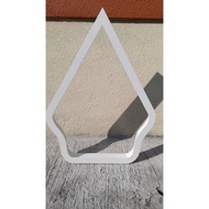 [33.5 x 43 FRAME ONLY WITHOUT FILLING Gemoy Model White] Gunungan Dowry Frame / Wayang Frame / Weddi