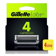 Gillette Labs Razor Cartridge with Exfoliating Bar Refill 4s