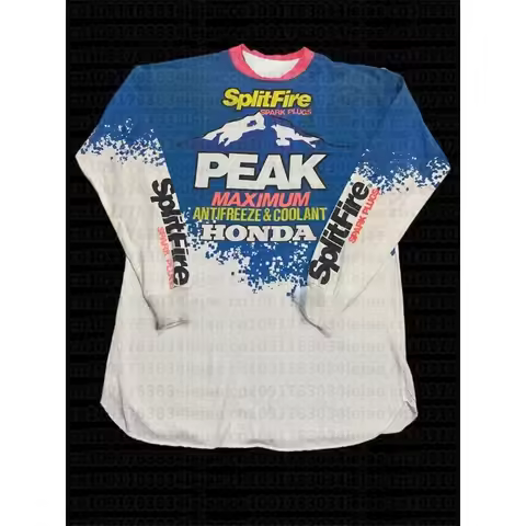 2025 Honda Off-road Motorcycle Jersey Mountain Vintage Long Sleeved T-Shirt Top Daily Quick Drying B