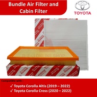 Bundle Air Filter and Cabin Filter for Toyota Corolla Altis (2019 - 2022) Toyota Corolla Cross (2020