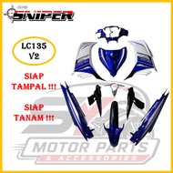 SNIPER COVERSET LC LC135 V2 BIRU PERAK GP / EXCITER GP BLUE SILVER
