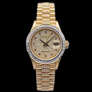 Rolex/勞力士 Datejust 日志 69128 L字頭 原鑲鑽頂配滿天星腕表 #HK10995