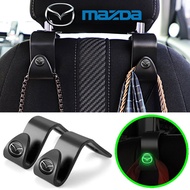 [MAZDA] Car Luminous Multifunctional Hooks Auto Logo Hidden Seat Rear Hooks Decoration Accessories for Mazda 2 3 5 6 8 CX-30 CX-5 CX-3