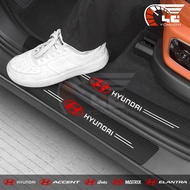 Hyundai Car Door Sill Protector Plate Stickers Rear Trunk Bumper Threshold Sticker For Getz Elantra 