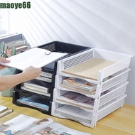 MAOYE Stackable File Rack, Desktop Organizer File Organizer A4 File Storage Tray, Simple Papers Rack