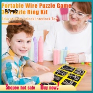 [In Stock]  8pcs Metal Puzzle Ring Set 3d Brain Teaser Wire Logic Game for Kids Adults Educational I