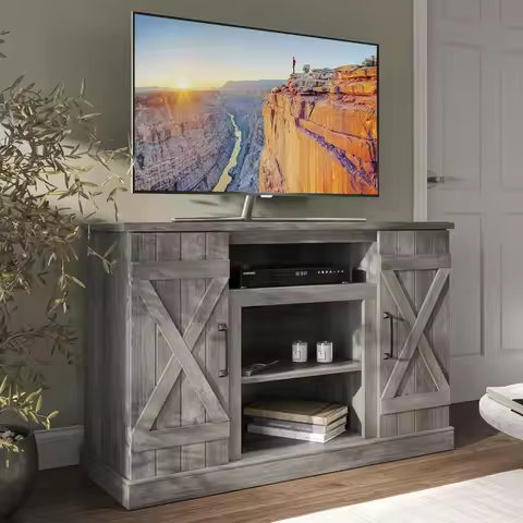 47 Inch TV Stand & Media Entertainment Center TV Cabinet with Storage for TVs up to 50 Inch Console 