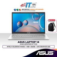 ASUS Laptop A416K-AEK099WS 14" FHD Laptop ( Intel Celeron N4500 | 4GB | 256GB SSD | UHD Graphics 600 | H&amp;S) SIlver