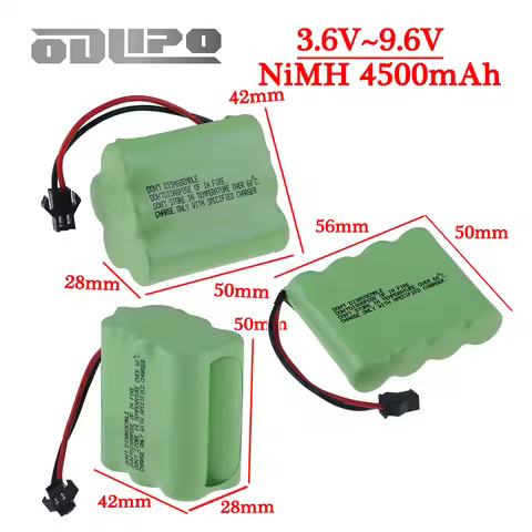 3.6V/4.8V/6V/7.2V/8.4V/9.6V 4500mah NI-MH AA Rechargeable Battery Pack For Remote Control Toys Elect