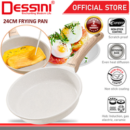DESSINI ITALY 24CM Euro Grill Steak Frying Pan Induction Non Stick Pot Bowl Wok Casserole Cookware T