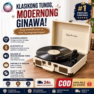 Portable Retro Vinyl Record Player Suitcase – 33/45/78 RPM, Bluetooth & Headphones for Music Lovers