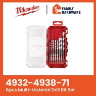 MILWAUKEE 4932-4938-71 SHOCKWAVE Impact Duty 8pcs Carbide Multi Material Drill Bit Set 4932493871