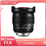 TTArtisan 11mm F2.8 Full Fame Fisheye Wide Angle Manual Focus Prime Lens for Leica M Leica Sigma L S