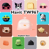 【In Stock】For Havit TW967 Case Cool Cartoon Soft Silicone Earphone Case Casing Cover NO.3