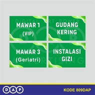 809 - HOSPITAL ROOM NAME STICKERS - 30 X 20 CM - VYNIL - BEST