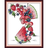 Joy Sunday Stamped Cross Stitch Ktis DMC Threads Chinese Cross Stitch Set DIY Needlework Embroidery Kit-the Fruit  9