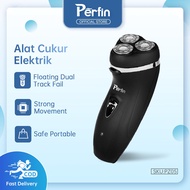 Perfin PZ05 Cukur Listrik 3D Alat Cukur Rambut Elektrik Travel Shaver Pencukur Jenggot-Hitam