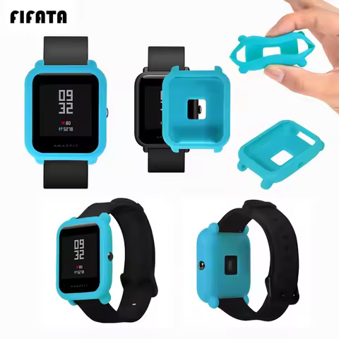 FIFATA Silicone Soft Case Protector Case For Xiaomi Huami Amazfit Bip Youth Watch Protector Shell Wa