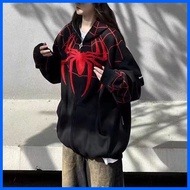 ◙ ❃ ◐ Spiderman Street style Couple Zipper hoodie jacket spider loose Sweatshirts for woman