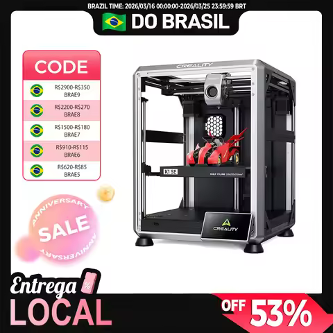 【Do Brasil】CREALITY K1SE 3D Printer Machine 600mm/s Max Speed Printing AI Camera 300℃ Dual-Gear Dire