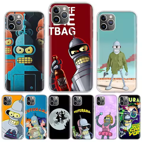 Cartoon F-Futuramas Silicon Call Phone Case for iPhone 17 16 16E 15 Pro Max 14 Plus 11 13 Mini 12 7 