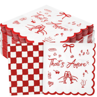 That's Amore Themed Party Decorations, That's Amore Bow Napkins, Disposable Paper Napkins, Italian T