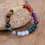 108 Prayer Beads with 7 Chakra Energy Stones, Japamala Necklace