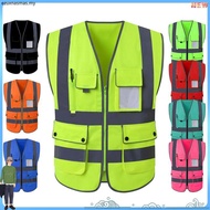 8 Colors Safety Vest Reflective Enginneer Construction Work Vest  Hi Vis Vest For Men and Women Work
