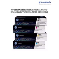 HP CE310A /CE311A /CE312A /CE313A  Black/ Cyan /Yellow /Magenta Toner Compatible