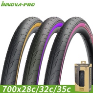 INNOVA PRO IA-2406 700280/320/350 Yellow Edge Folding Anti-slip Tires for Road Bicycle City Touring 