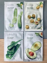 Nature Republic 面膜 Real Nature Mask Sheet Face Mask 蘆薈 青瓜 牛油果 橄欖