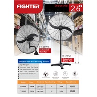FIGHTER 26" Inches Heavy Duty Industrial Stand Fan / Wall Fan Durable (1 Year Warranty) Kipas Angin 