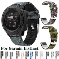 For Garmin Instinct & Instinct Tactical Strap Printing Quick release Silicone Watch Band Replacement