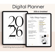 2026 Digital Planner, Minimalist Digital Planner iPad Planner, GoodNotes Planner, Digital Journal, D