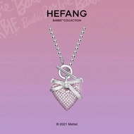 Daigou Version HEFANG Jewelry HEFANG HEFANG Sweetheart Gift Necklace 925 Silver, Synthetic Cube Zirc